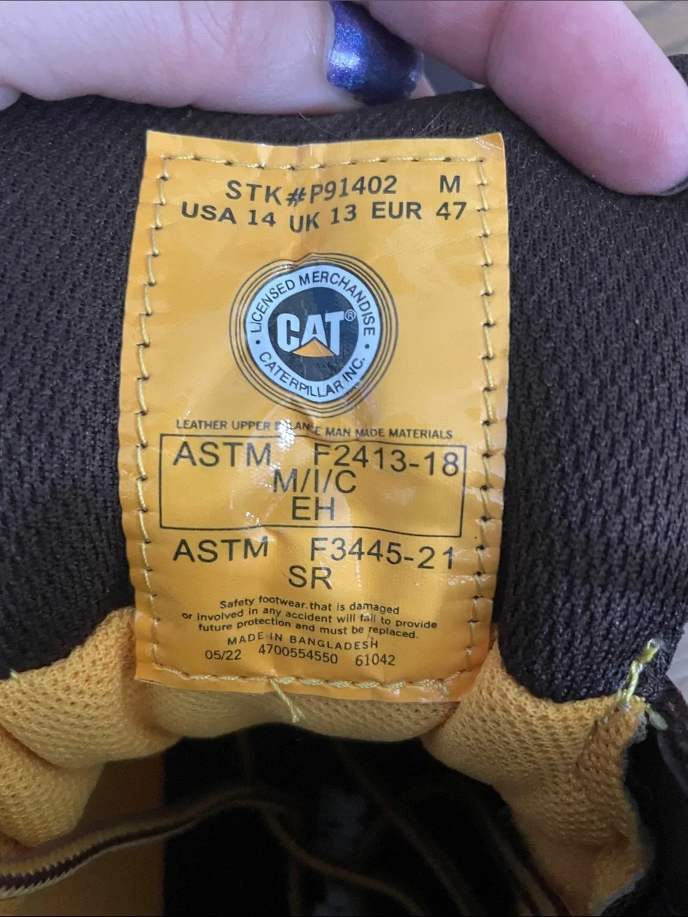 CAT Brown Work Boots with Composite Toe